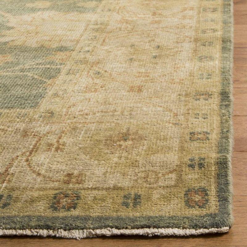 Oushak OSH117 Hand Knotted Runner Rug - Medium Blue/Green - 3'x10' - Safavieh.