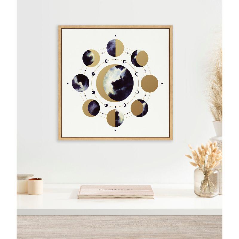 Kate & Laurel All Things Decor 22"x22" Sylvie Lunar Light Framed Canvas by Faryn Hughes Natural