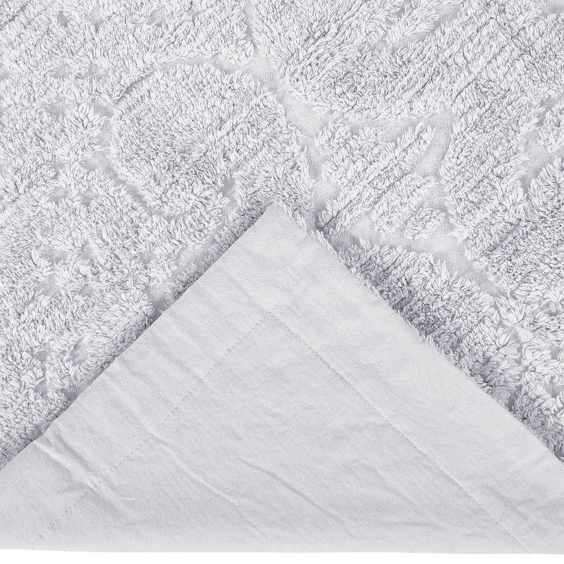 Better Trends Ashton Collection Chenille Bedspread Set, 100% Cotton Machine Washable Bedding Set, Soft & Breathable Medallion Design Coverlet with Sham, Luxurious All Season Comfort