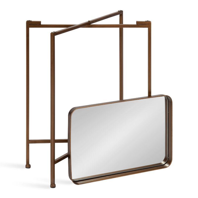 Kate and Laurel Celia Rectangle Metal Side Table, 18x12x26, Bronze