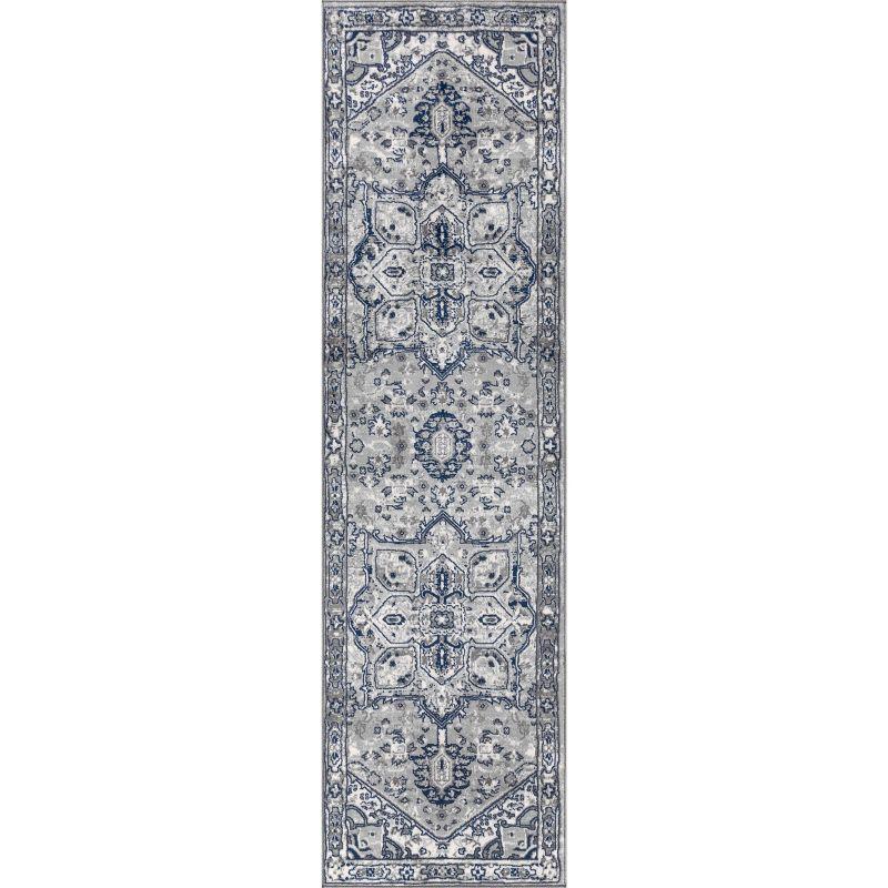 Modern Persian Vintage Medallion Runner Rug - JONATHAN Y