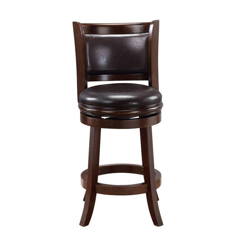 Augusta 24" Brown Swivel Hardwood Counter Stool