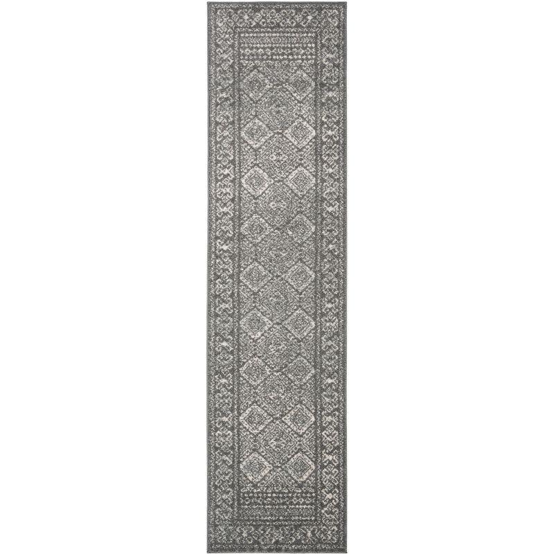Tulum TUL264 Power Loomed Runner Rug - Dark Grey/Ivory - 2'x7' - Safavieh.