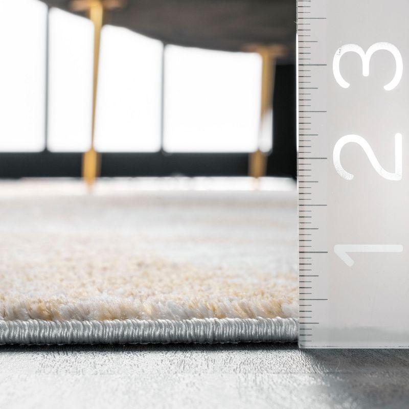 Nuloom Cyn Abstract 2x12 Runner Indoor Area Rug for Living Room Bedroom Dining Room Entryway Hallway Kitchen, Gold/Ivory