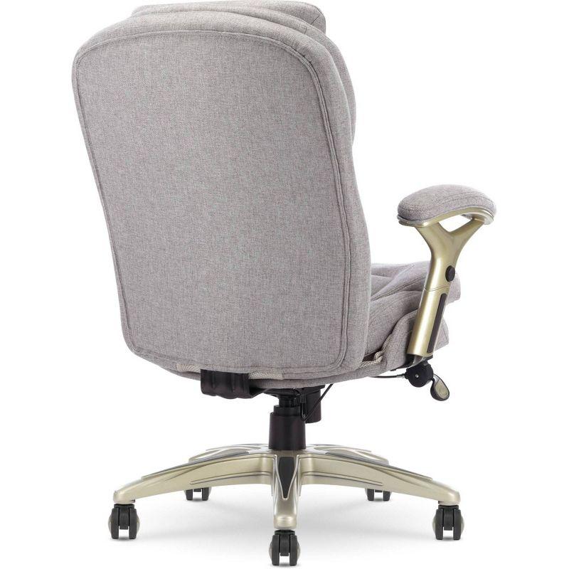 Works Executive Office Chair Light Gray : Serta, Ergonomic, Pneumatic Height Adjustment, Bonded Leather