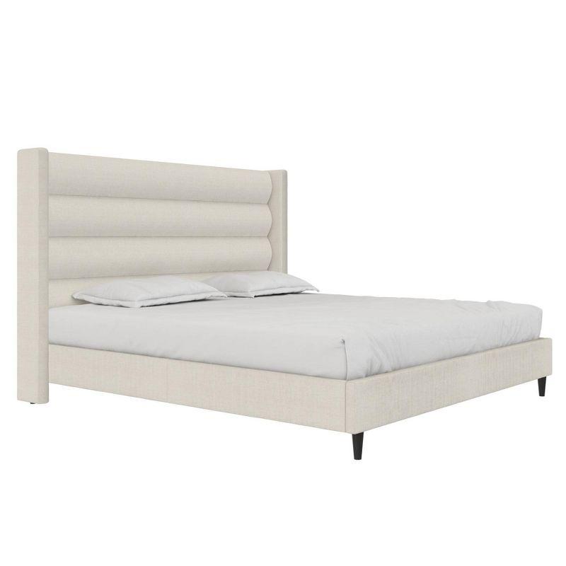 Novogratz Louis King Upholstered Wingback Bed