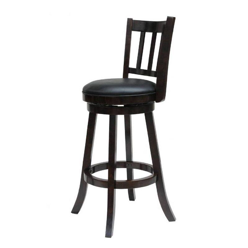 Bloomington Wood Swivel Counter Height Barstool Cappuccino - Boraam