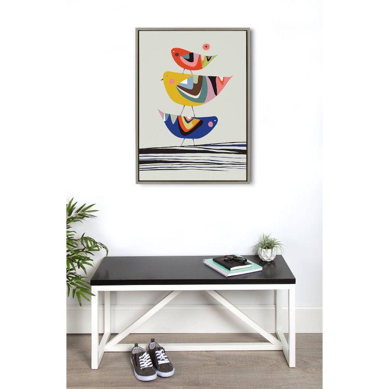 23" x 33" Sylvie the Family Tree Framed Canvas by Rachel Lee Gray - Kate & Laurel All Things Decor: Modern Vertical Digital Art