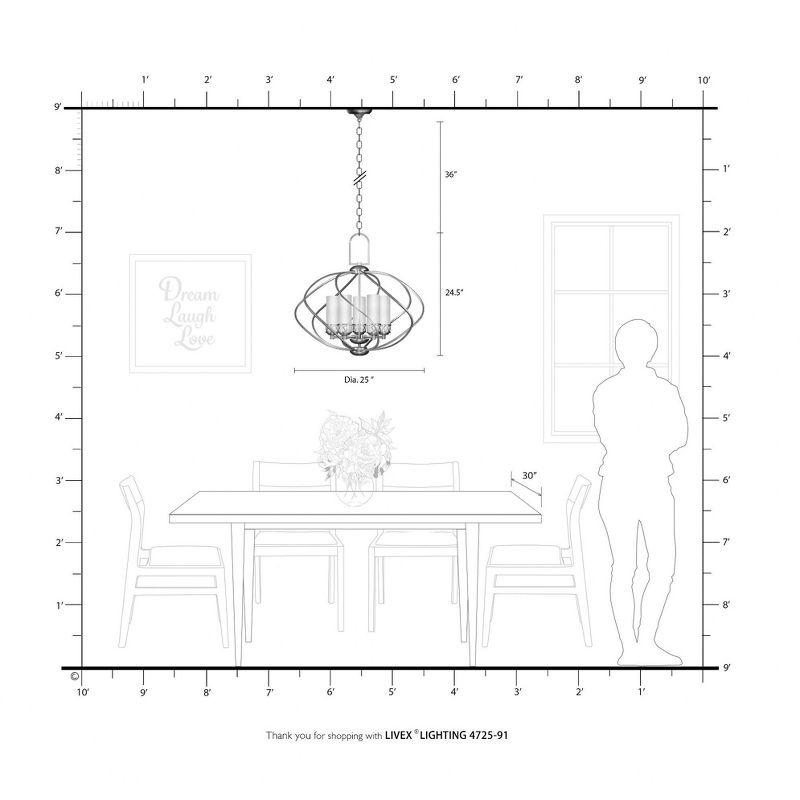 Livex Lighting Westfield 5 - Light Chandelier in  Brushed Nickel