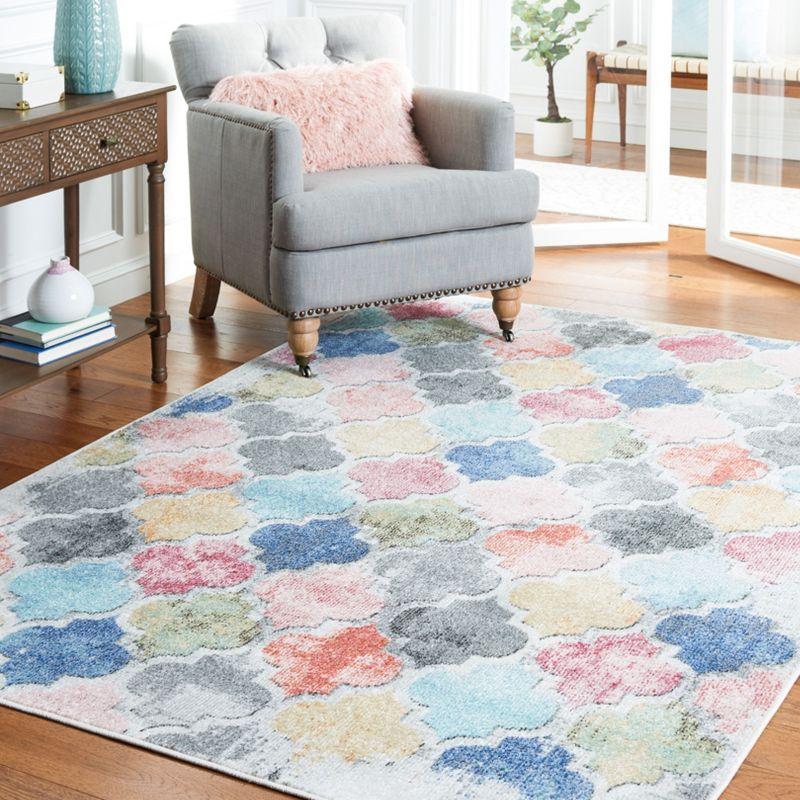 Hand-Knotted Elegance Blue Synthetic 79" Square Rug