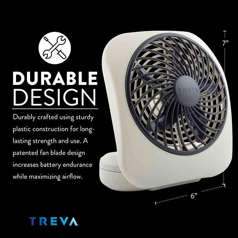 O2COOL Treva 5 Inch Battery Powered Portable Desk Fan - Gray