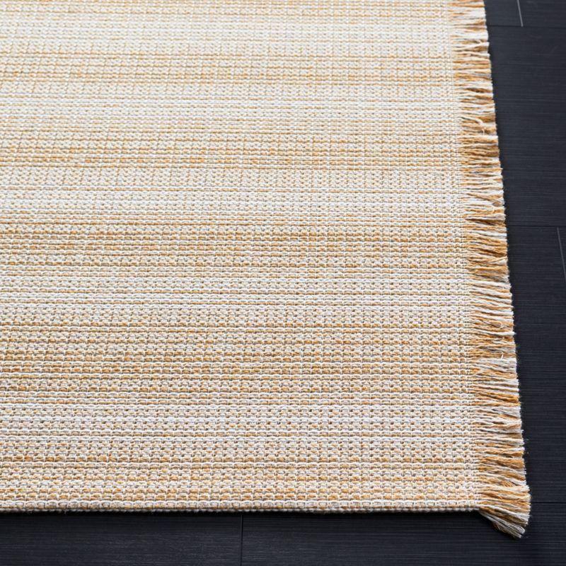 Ivory Gold Nomadic Stripe 8' x 10' Synthetic Area Rug