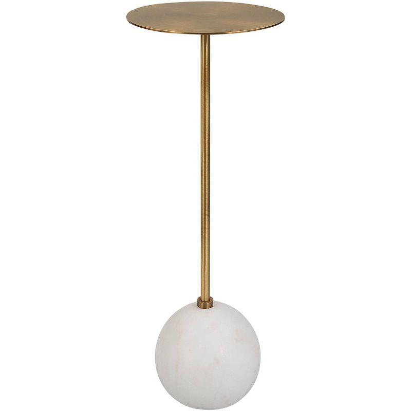 Uttermost Gimlet 8 1/2" Wide Brass Round Drink Table