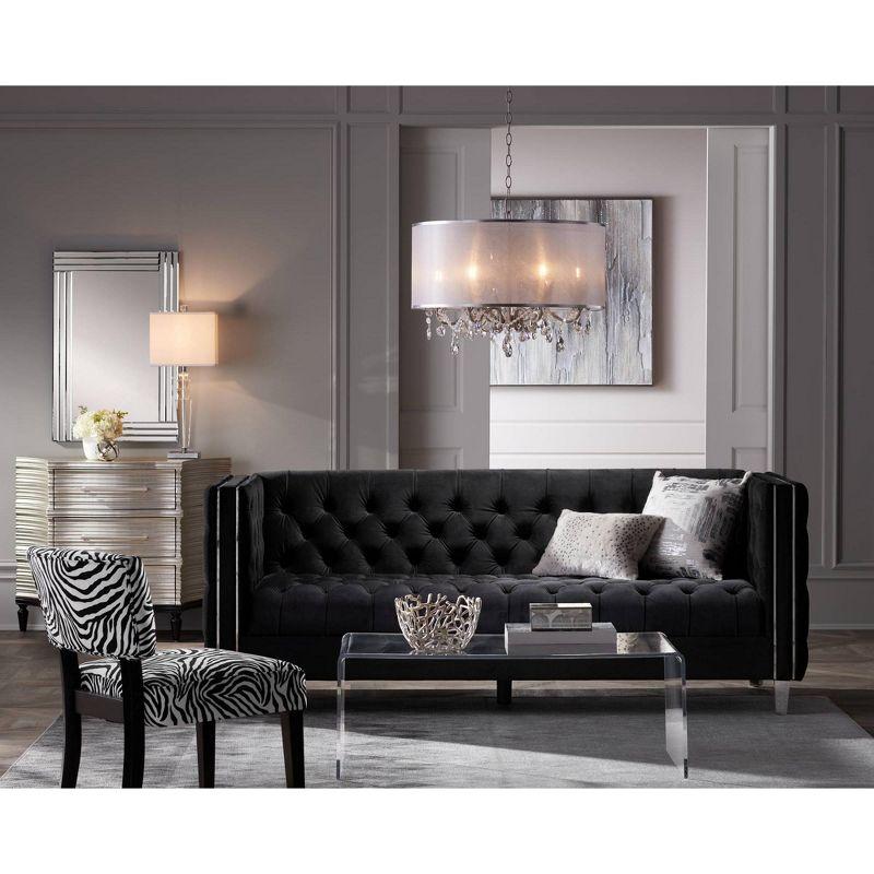 Possini Euro Design Sofija Rectangular Vanity Wall Mirror Modern Mirrored Glass Layered Frame 23 1/2" Wide for Bathroom Bedroom Living Room Entryway