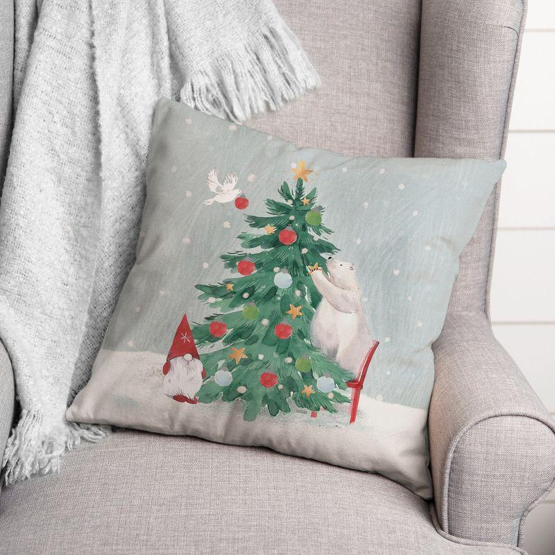 Creative Products Christmas Creatures Tree Decorating 18 x 18 Spun Poly Pillow