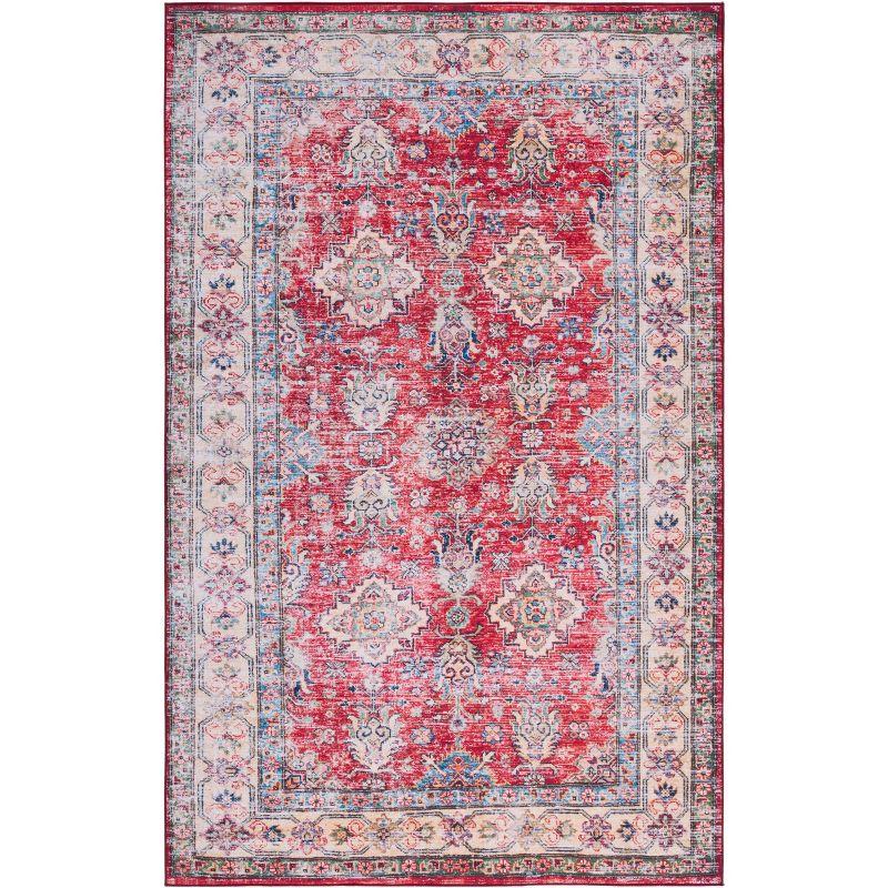 Tucson Vintage Persian TSN196 Power Loomed Machine Washable Skid-Resistant Indoor Area Rug - Rust/Beige - 9'x12' - Safavieh