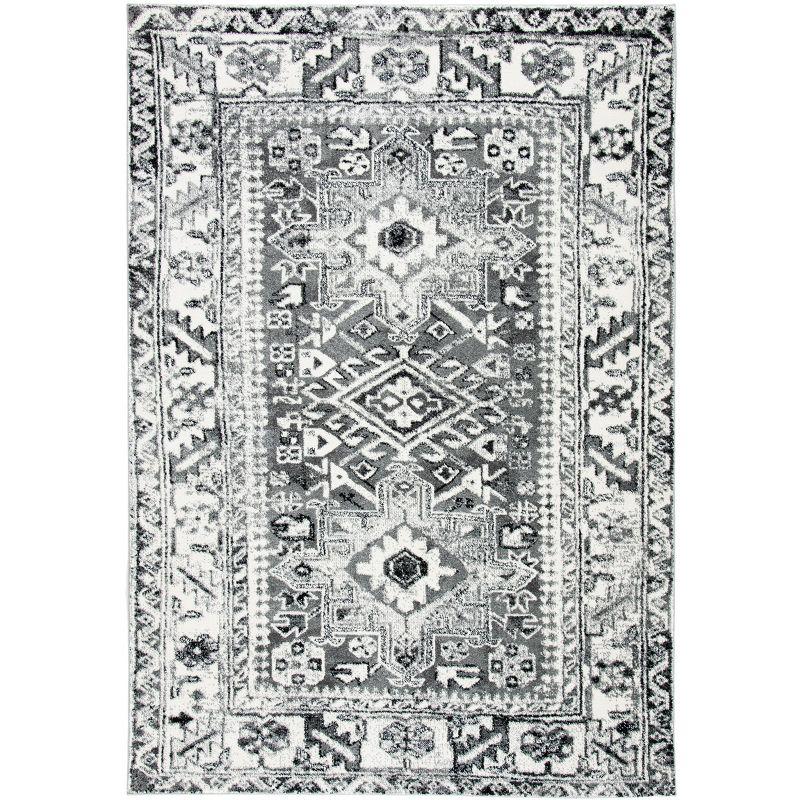 Vintage Hamadan VTH211 Power Loomed Area Rug - Grey/Ivory - 8'x10' - Safavieh.
