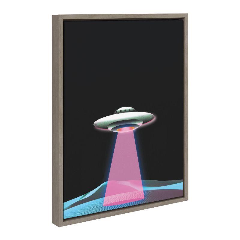 Out of This World Sci-Fi Canvas Print with Gray Frame