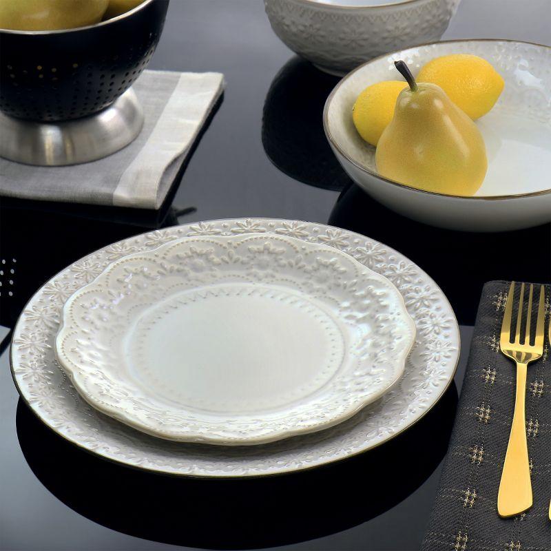 Elama 16 Piece Stoneware Dinnerware Set - Service for 4