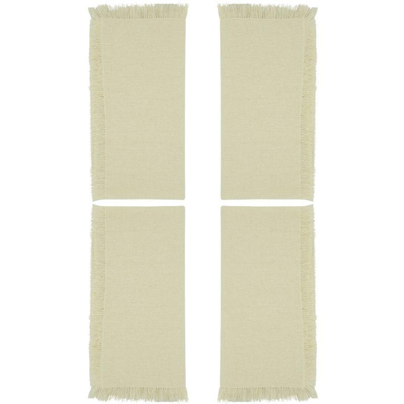 Saro Emery Collection 100% Cotton No Pattern Square Napkin (Set of 4)