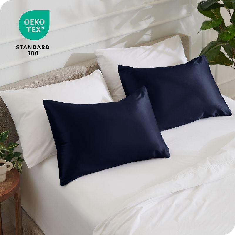 Bare Home Soft Poly Satin Pillowcase Set