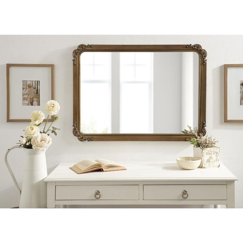 Kate and Laurel Ivette MDF Rectangle Mirror, 25x35, Gold