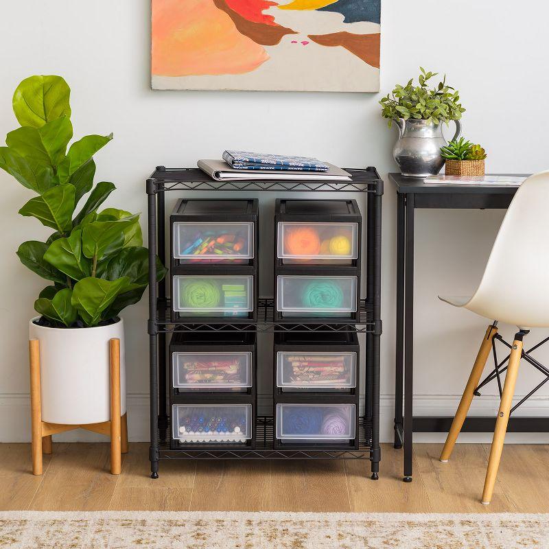 IRIS USA Stackable Modular Plastic Storage Drawers