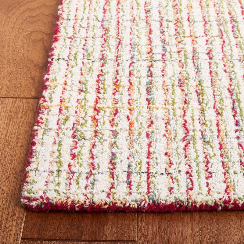 Abstract ABT481 Handmade Indoor Area Rug - Red/Green - 8'x10' - Safavieh