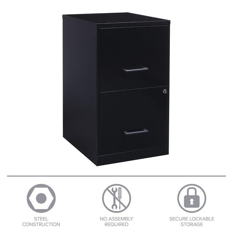 Soho 14.3'' Wide 2 -Drawer Steel File Cabinet