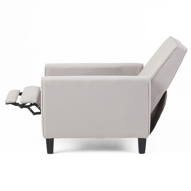 Christopher Knight Home Darvis Contemporary Upholstered Pushback Recliners (Set of 2), Light Gray/Fabric