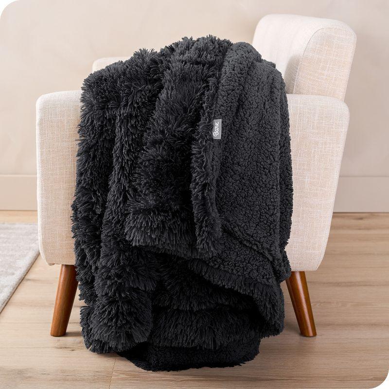 Bare Home Shaggy Faux Fur Sherpa Blanket