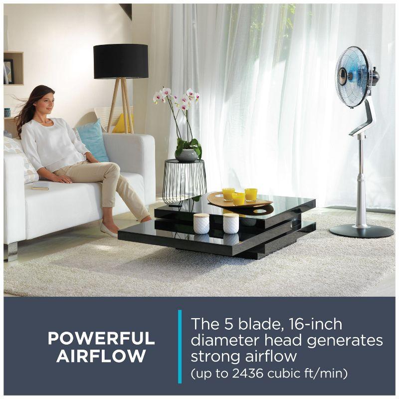 Rowenta Rowenta Turbo Silence Extreme Stand Fan With 5 Speeds, Oscillating Feature, Adjustable Height And Remote