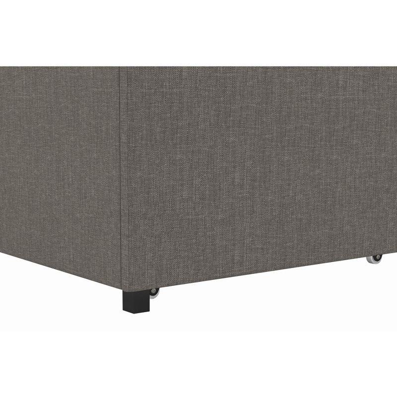 DHP Maven Platform Bed with Storage, Full, Gray Linen