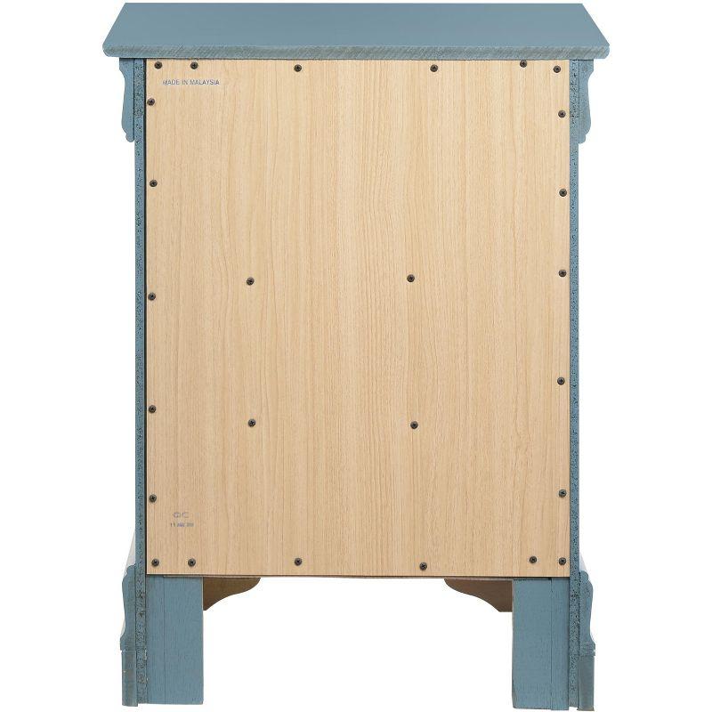 Passion Furniture Louis Philippe 3-Drawer Teal Nightstand (29 in. H x 21 in. W x 16 in. D)