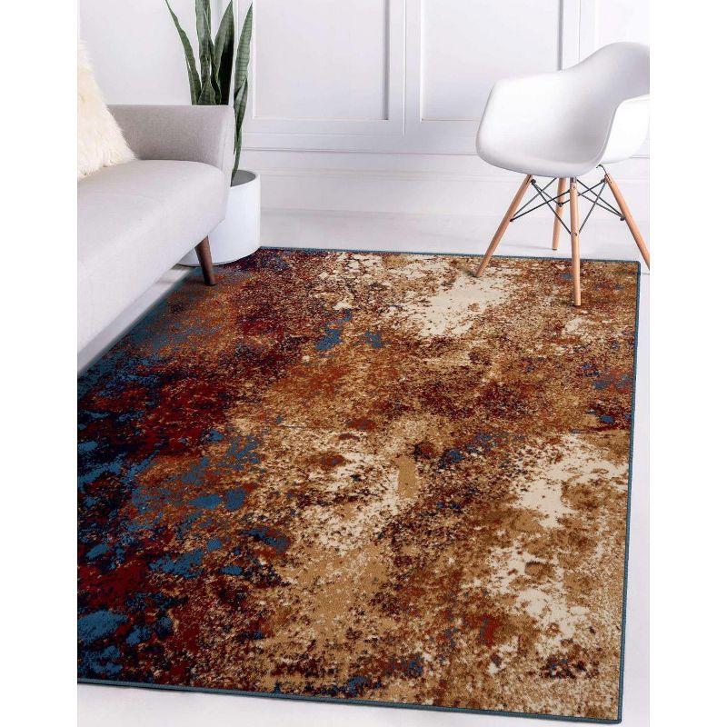 Luxe Weavers Modern Splatter Abstract Area Rug