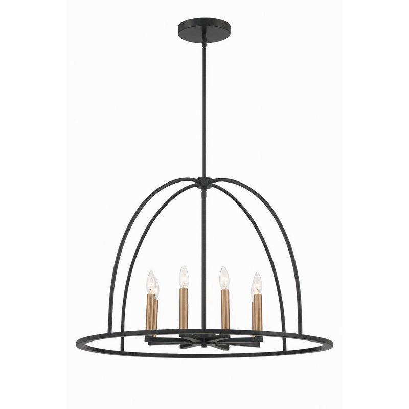 Crystorama Lighting Abbott 8 - Light Chandelier in  Black