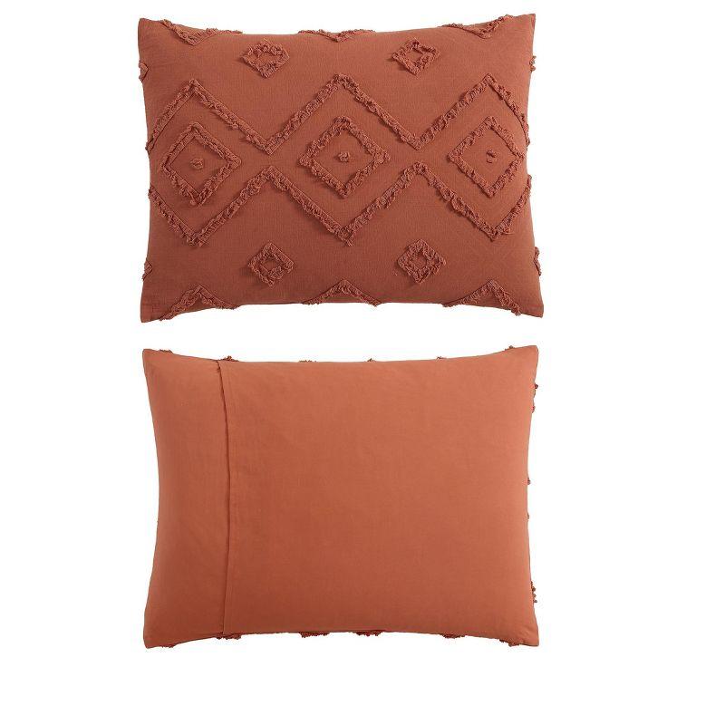 Rukai 100% Cotton Diamond Clip Jacquard 3D Fringe Texture 5-Piece Comforter Set