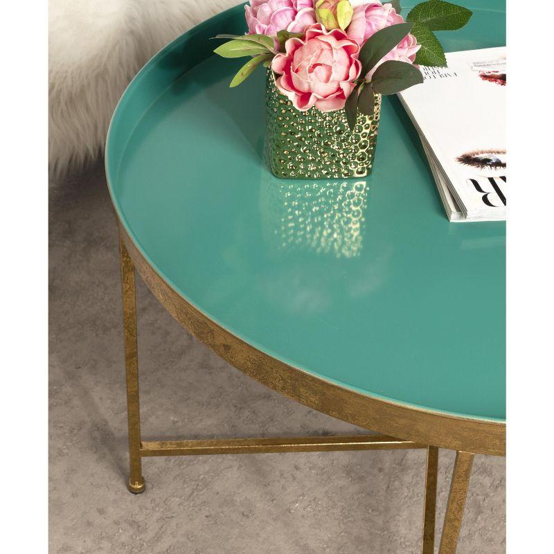 Kate and Laurel Celia Round Metal Coffee Table