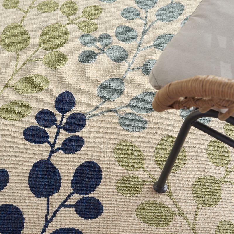 Nourison Caribbean CRB01 Indoor/outdoor Area Rug - Ivory 5'3" x 5'3"square