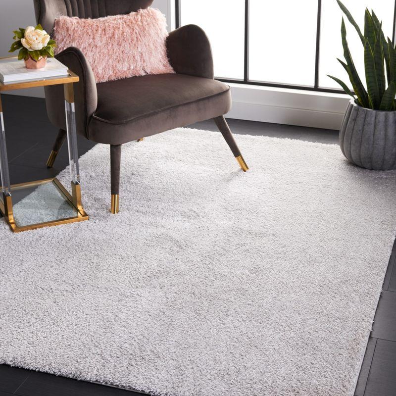 Light Gray 8' x 10' Synthetic Shag Area Rug