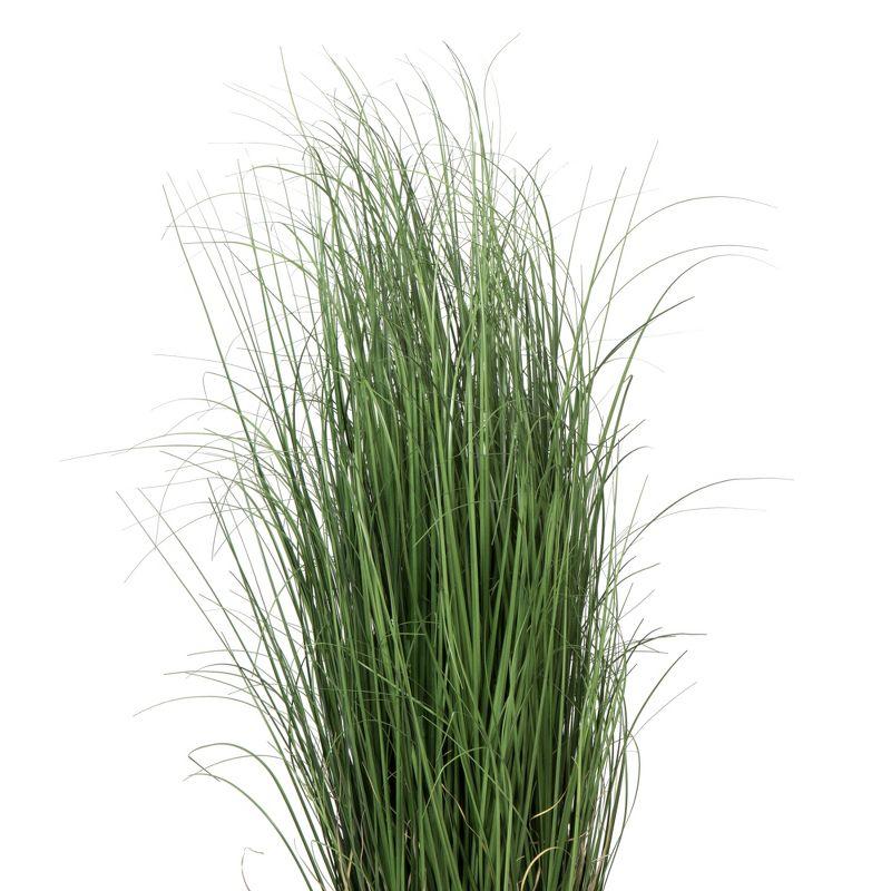 Vickerman 48" Artificial Potted Green Curled Grass. In a 6"Lx6"Wx5"H base.