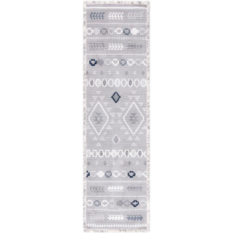 Marrakesh MRK606 Power Loomed Runner Rug - Gray/Light Gray - 2'2"x8' - Safavieh.