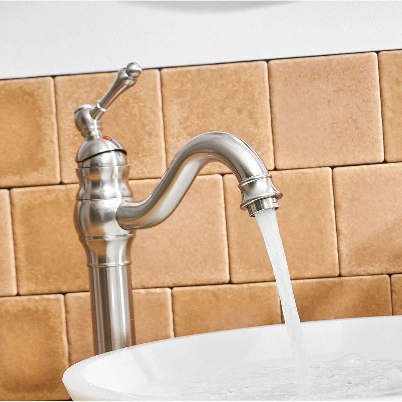 BWE Waterfall Single Hole Single-Handle Vessel Bathroom Faucet With Pop-up Drain Assembly