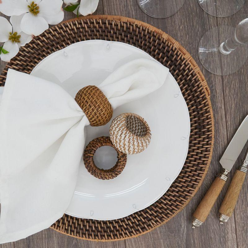 Avignon Woven Design Rattan Napkin Ring