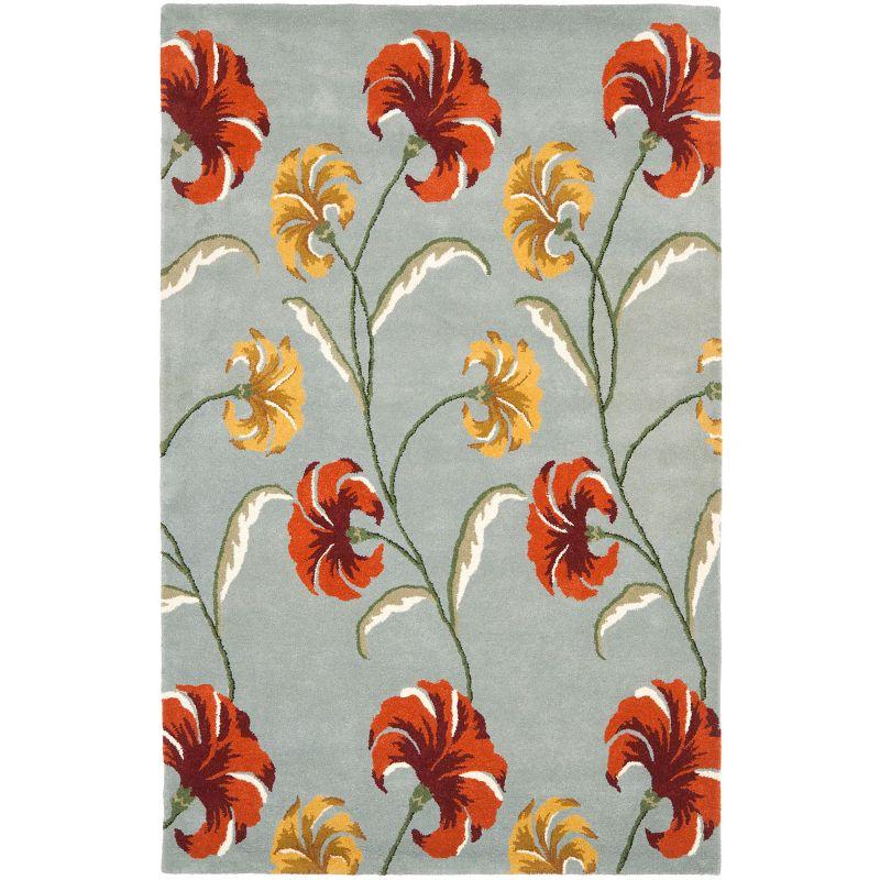 Soho SOH767 Hand Tufted Indoor Area Rug - Blue/Multi - 3'6"x5'6" - Safavieh