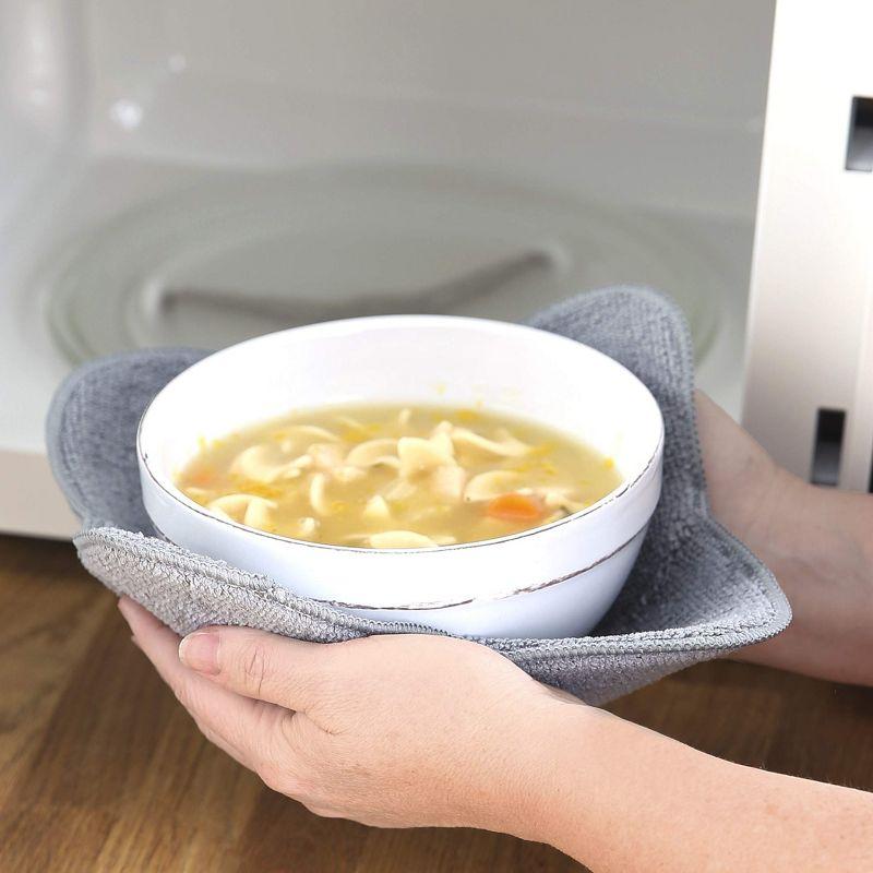 The Lakeside Collection Microwave Bowl or Plate Huggers - Gray Set of 4 Bowl Huggers