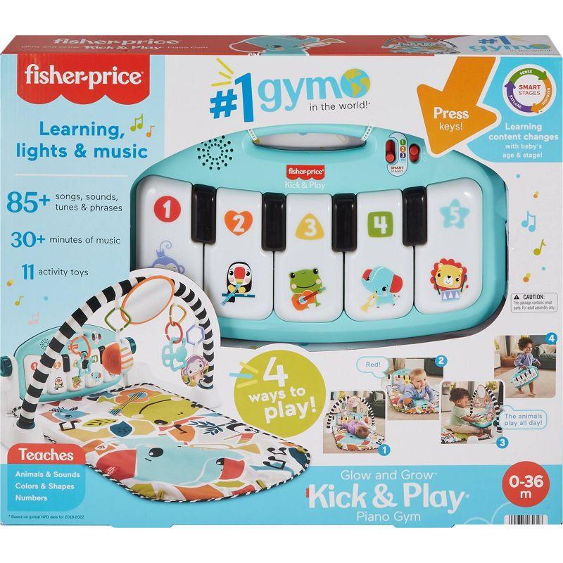 Fisher-Price Glow & Grow Kick and Play Gym - Blue