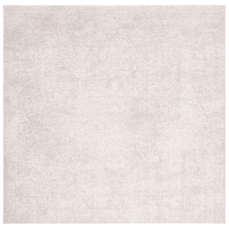 Reflection RFT664 Power Loomed Indoor Area Rug - 6'7"x6'7" - Creme/Ivory - Safavieh