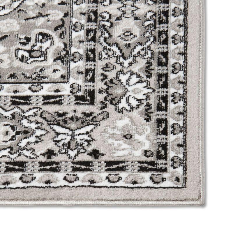 Home Dynamix Premium Sakarya Traditional Medallion Area Rug, Grey/Ivory, 7'8"x10'7"