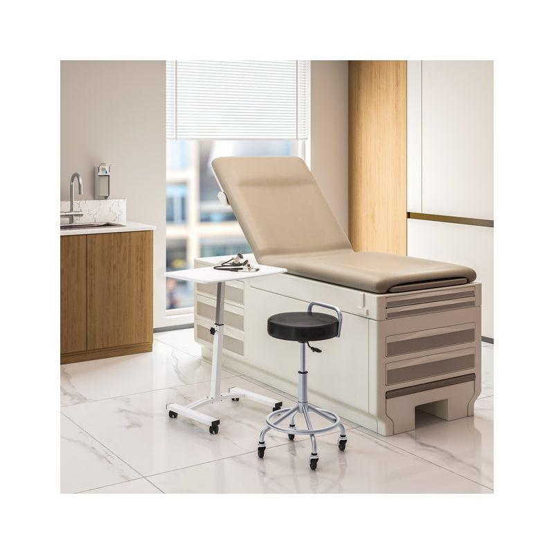Seville Classics 23.75" Height Adjustable Mobile Laptop Desk, White